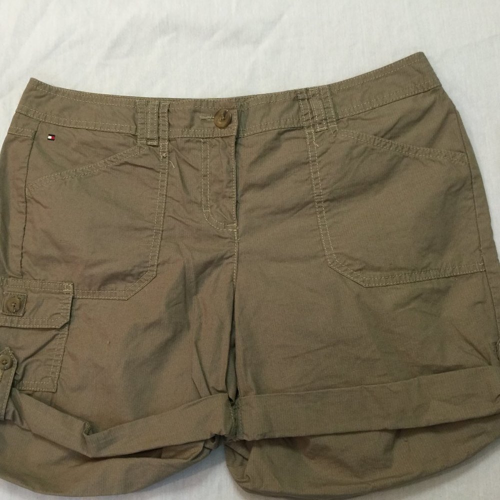 🦚🦚🦚 TOMMY HILFIGER WOMENS CARGO SHORTS SIZE 10 🦚🦚🦚